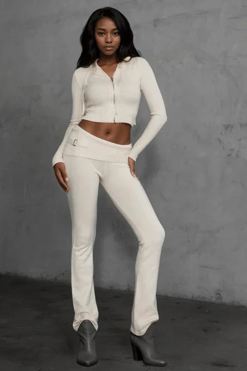 Soft-Knitted Hooded Set