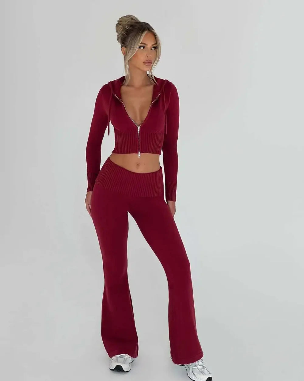 Soft-Knitted Hooded Set
