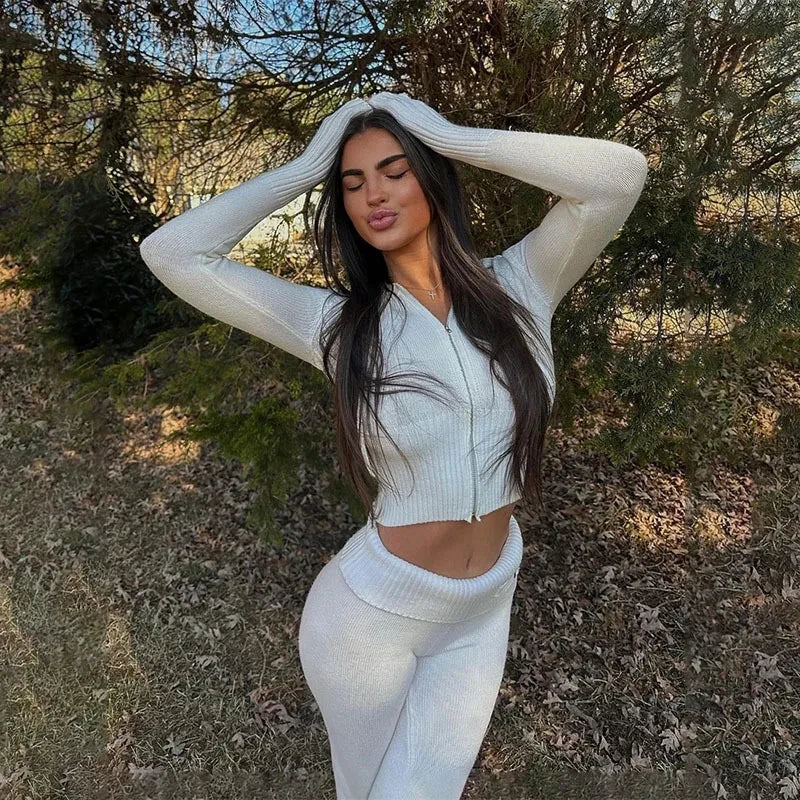 Soft-Knitted Hooded Set