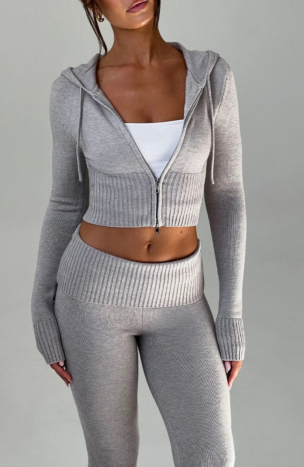 Soft-Knitted Hooded Set