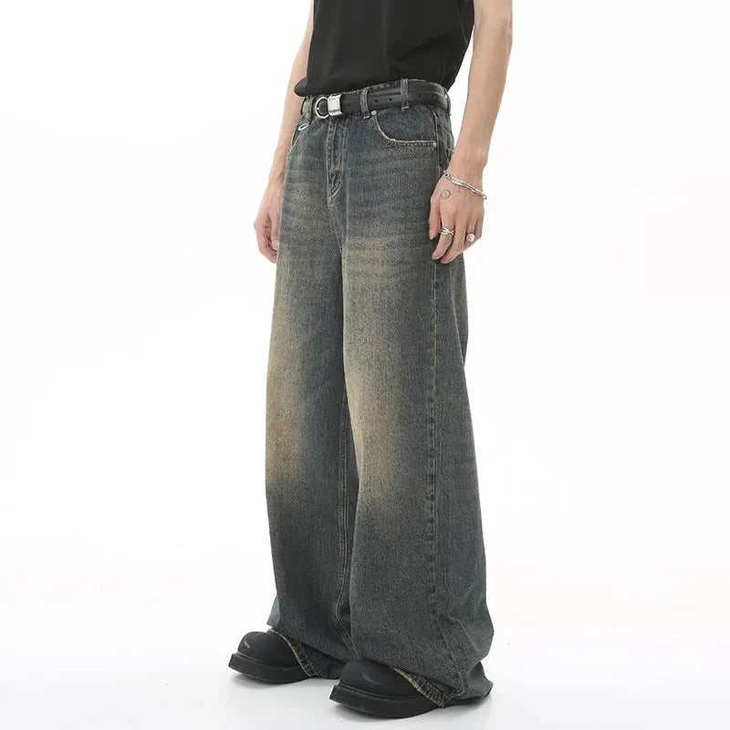 Premium Street Style Wide-Legged Jeans