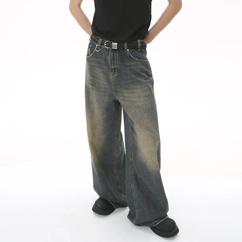 Premium Street Style Wide-Legged Jeans